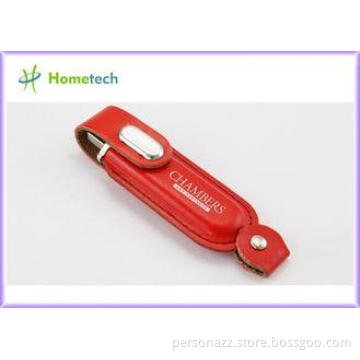 Leather USB Flash Disk , Hot Selling USB Flash Drive Leathe